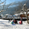 Schneevergüngen im Garten