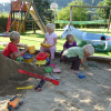 Sandkiste am Kinderspielplatz