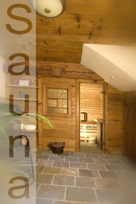 Sauna mit Regendusche
