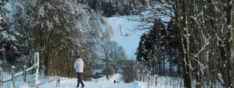 Genießen Sie die Winterlandschaft bei ausgedehnten Wanderungen auf dem Winterwanderwegen oder auch im gut gespurten Loipennetz