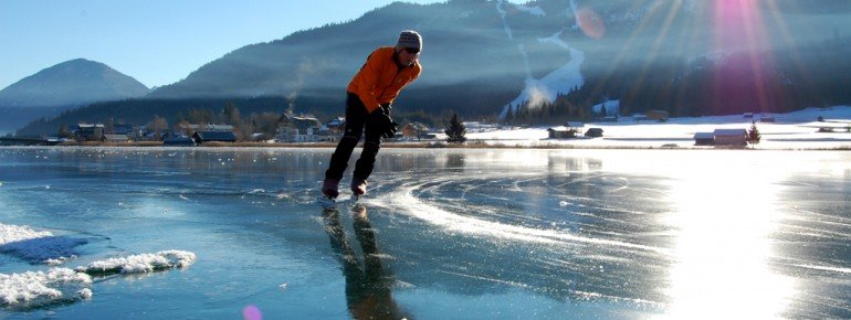 Eislaufen am Weissensee