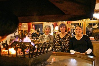 Offener Kamin im Winter