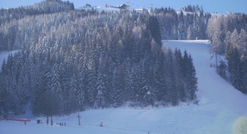Blick direkt auf die Piste
