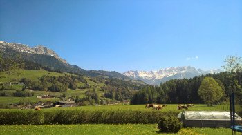 Blick auf die Leoganger Steinberge und das Steinerne Meer