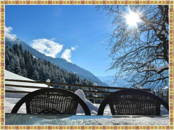 Terrasse im Schnee