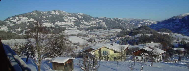Ausblick vom Balkon Winter