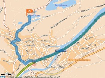 Anfahrt über die Autobahn von München kommend