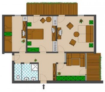 Grundriss Ferienwohnung 2.OG