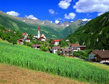 Unser Dorf Kauns am Eingang des Kaunertales