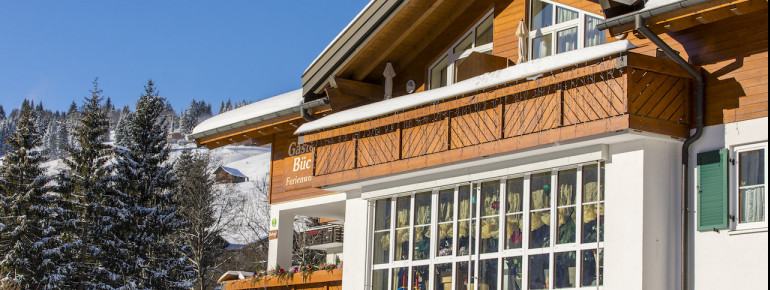 Hausansicht im Winter