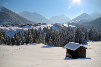 Ideales Wintersportgebiet Kleinwalsertal.