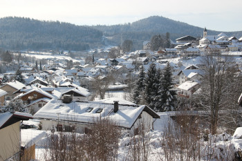 Winteransicht vom Balkon