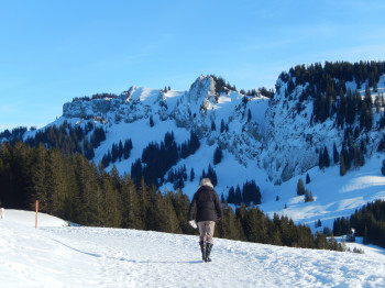 Winterwandern auf sonnigen Höhenwegen