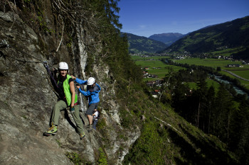 Klettersteig hinter unser Haus.