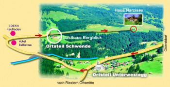 Anreisebeschreibung, ab der Bundesstraße