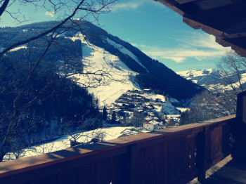 Blick von allen unseren Balkonen - Skipiste JAUSERN