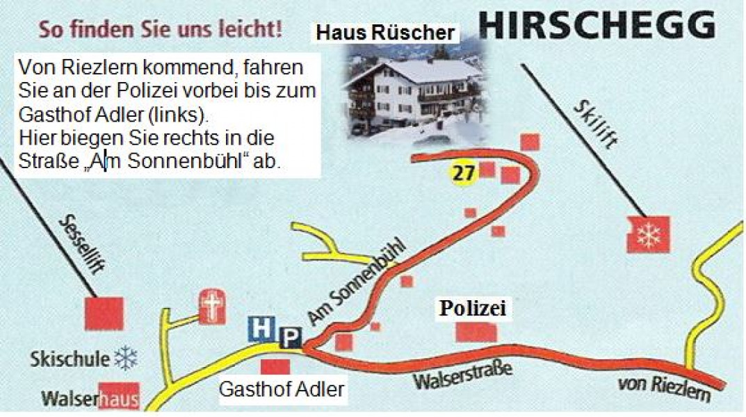 Anfahrt Haus Rüscher