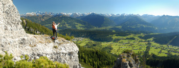 Sicht in die Ramsau vom Jungfrauensteig