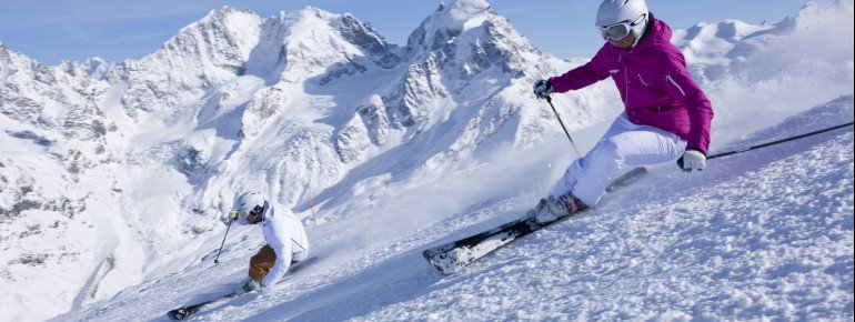 Skifahrer im Engadin