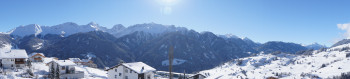 Panoramasonnenbalkon im Winter