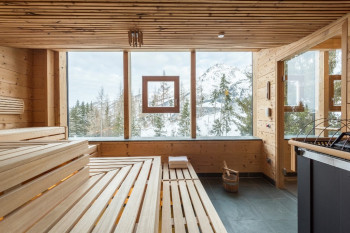 Blick aus der Sauna