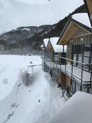 Die neuen Chalets befinden sich noch im Bau