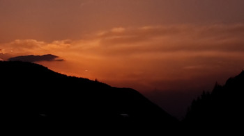 moutains by night