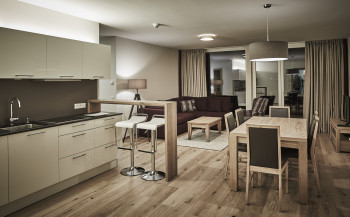 Silva Peak Residences Wohnzimmer Kueche Apartments