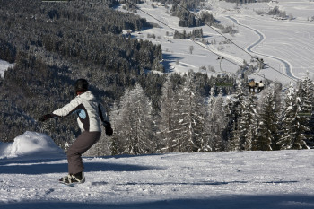 Snowboarden am Weissensee