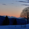 Alpenpanorama beim Sonnenuntergang