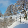 Blick zum Horn von der Panorama Lodge Sonnenalm