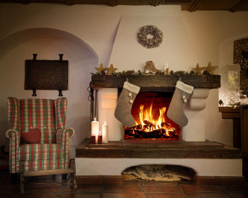 Kamin in der Lobby
