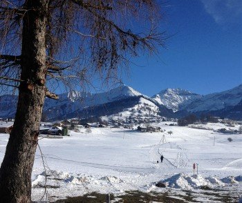 Langlauf im Dorf