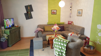 WOHNZIMMER Erker- Terrasse