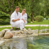 Hotelgarten mit neuem Teich