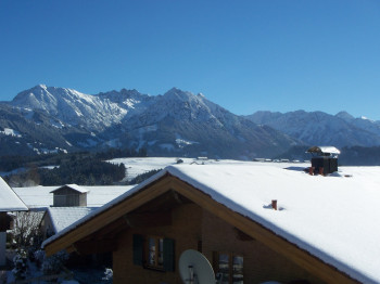 Blick vom Balkon der Ferienwohnung Himmelreich