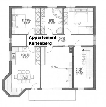 Grundriss Appartement Kaltenberg