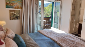Bedroom with balcony