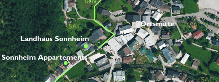 Lageplan Apartments Landhaus Sonnheim