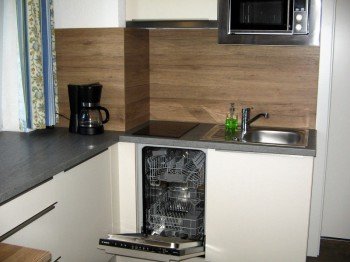 MODERNE KÜCHE mit Grill-Mikrowelle, Geschirrspüler usw..