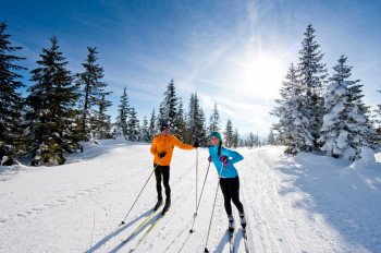 Langlaufen in Filzmoos auf Höhenloipe Rossbrand nahe Dachstein