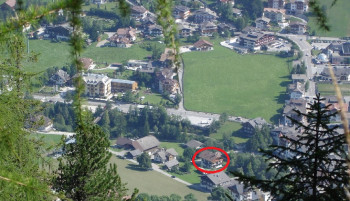 Ciasa Morin Position im Dorf