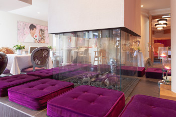 Kamin in der Lounge