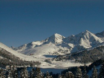 Aussicht vom Haus ins Skigebiet Kühtai