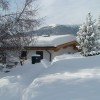 Hütte von der Skipiste aus