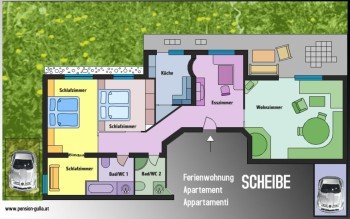 Ferienwohnung Scheibe für bis zu 6 Personen(+ 2 Schlafsofas)