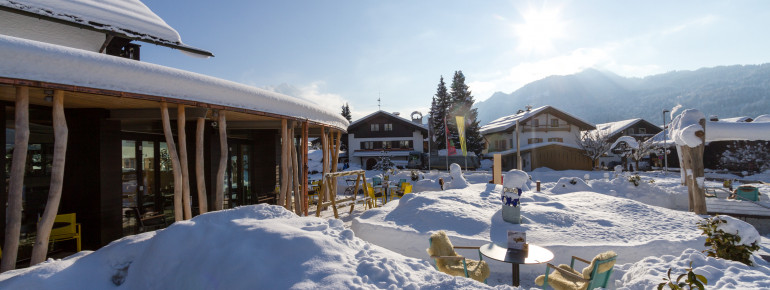 Fetzwerkterrasse im Winter