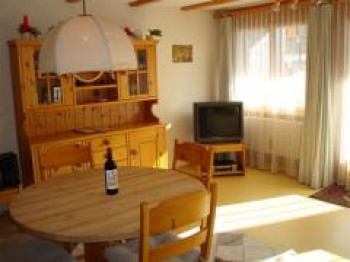 Wohnzimmer mit Wohnwand und Kabel - TV