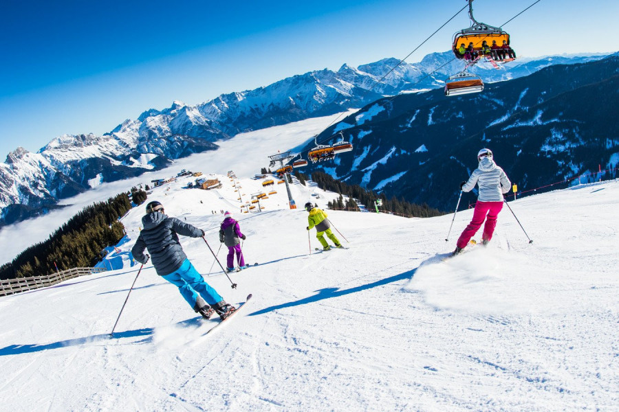 Traumhafte Abfahrt vom Hausberg Asitz mit wunderschönem Panorama