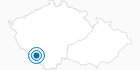 Ski Resort Zadov Churanov in the Šumava National Park: Position on map